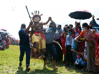 Nepali medieval town celebrates traditional 'Jatra' procession as substitute for 'Dashain' | Nepali medieval town celebrates traditional 'Jatra' procession as substitute for 'Dashain'