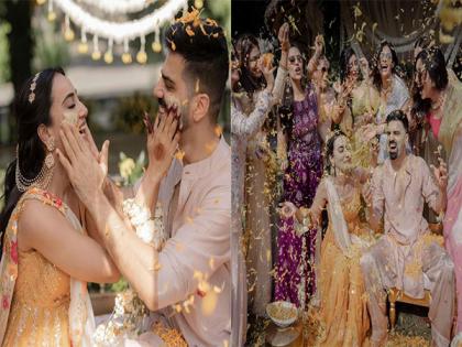 A sneak peek into Surbhi Jyoti, Sumit Suri's fun-filled haldi ceremony | A sneak peek into Surbhi Jyoti, Sumit Suri's fun-filled haldi ceremony A sneak peek into Surbhi Jyoti, Sumit Suri's fun-filled haldi ceremony | A sneak peek into Surbhi Jyoti, Sumit Suri's fun-filled haldi ceremony