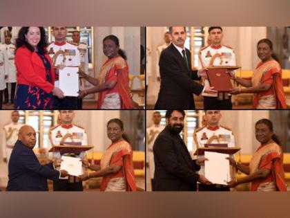 Envoys of six countries present credentials to President Droupadi Murmu | Envoys of six countries present credentials to President Droupadi Murmu Envoys of six countries present credentials to President Droupadi Murmu | Envoys of six countries present credentials to President Droupadi Murmu