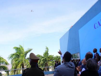 Indian Dornier 228 aircraft flypast on the sidelines of India-CARICOM Summit | Indian Dornier 228 aircraft flypast on the sidelines of India-CARICOM Summit Indian Dornier 228 aircraft flypast on the sidelines of India-CARICOM Summit | Indian Dornier 228 aircraft flypast on the sidelines of India-CARICOM Summit