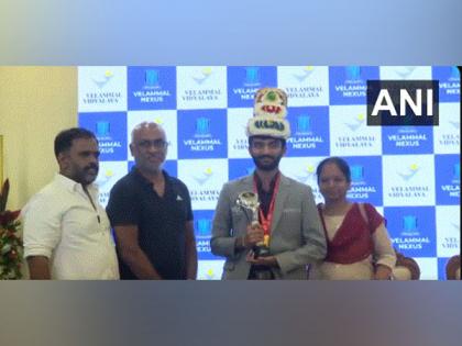 World champion D Gukesh gets felicitated at his alma mater, Velammal Nexus in Chennai | World champion D Gukesh gets felicitated at his alma mater, Velammal Nexus in Chennai World champion D Gukesh gets felicitated at his alma mater, Velammal Nexus in Chennai | World champion D Gukesh gets felicitated at his alma mater, Velammal Nexus in Chennai