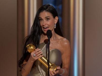 Demi Moore gives powerful speech as she accepts her Golden Globe award | Demi Moore gives powerful speech as she accepts her Golden Globe award Demi Moore gives powerful speech as she accepts her Golden Globe award | Demi Moore gives powerful speech as she accepts her Golden Globe award