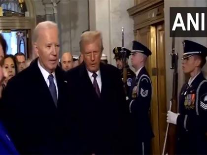 Donald Trump, Joe Biden arrives together to Capitol Rotunda for swearing-in ceremony | Donald Trump, Joe Biden arrives together to Capitol Rotunda for swearing-in ceremony Donald Trump, Joe Biden arrives together to Capitol Rotunda for swearing-in ceremony | Donald Trump, Joe Biden arrives together to Capitol Rotunda for swearing-in ceremony