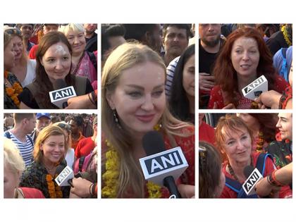 "Thankful for Mahadev to give chance for being here": Foreign devotees express joy on attending Maha Kumbh mela | "Thankful for Mahadev to give chance for being here": Foreign devotees express joy on attending Maha Kumbh mela "Thankful for Mahadev to give chance for being here": Foreign devotees express joy on attending Maha Kumbh mela | "Thankful for Mahadev to give chance for being here": Foreign devotees express joy on attending Maha Kumbh mela
