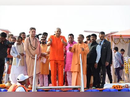 Vice President of India Takes a Holy Dip at Maha Kumbh 2025 with Shri Pundrik Goswami Ji Maharaj | Vice President of India Takes a Holy Dip at Maha Kumbh 2025 with Shri Pundrik Goswami Ji Maharaj Vice President of India Takes a Holy Dip at Maha Kumbh 2025 with Shri Pundrik Goswami Ji Maharaj | Vice President of India Takes a Holy Dip at Maha Kumbh 2025 with Shri Pundrik Goswami Ji Maharaj