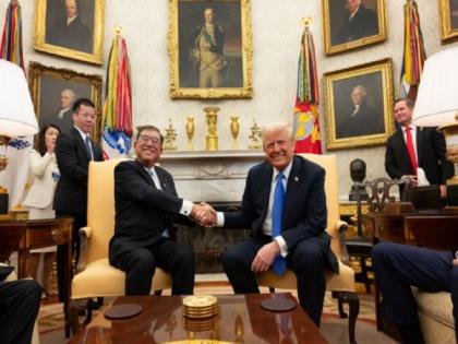 Donald Trump calls hails security partnership with Japan, announces USD 1 Billion defence sales | Donald Trump calls hails security partnership with Japan, announces USD 1 Billion defence sales Donald Trump calls hails security partnership with Japan, announces USD 1 Billion defence sales | Donald Trump calls hails security partnership with Japan, announces USD 1 Billion defence sales