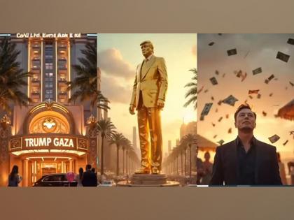 Trump shares AI-video of Gaza transformation, showcasing his golden statue with "will set you free" song | Trump shares AI-video of Gaza transformation, showcasing his golden statue with "will set you free" song Trump shares AI-video of Gaza transformation, showcasing his golden statue with "will set you free" song | Trump shares AI-video of Gaza transformation, showcasing his golden statue with "will set you free" song