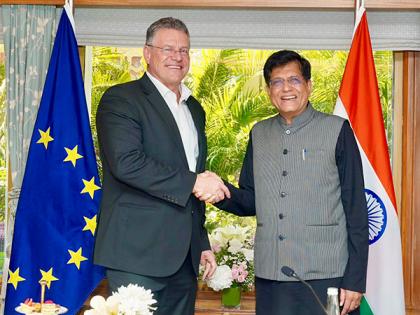 Piyush Goyal meets EU Commissioner for Trade and Economic Security, discusses efforts for balanced FTA | Piyush Goyal meets EU Commissioner for Trade and Economic Security, discusses efforts for balanced FTA Piyush Goyal meets EU Commissioner for Trade and Economic Security, discusses efforts for balanced FTA | Piyush Goyal meets EU Commissioner for Trade and Economic Security, discusses efforts for balanced FTA