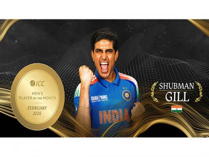 Shubman Gill wins February's ICC Men's Player of the Month award | Shubman Gill wins February's ICC Men's Player of the Month award