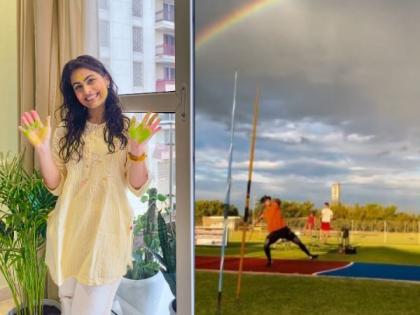 Manu Bhaker, Neeraj Chopra celebrate Holi with festive cheer | Manu Bhaker, Neeraj Chopra celebrate Holi with festive cheer Manu Bhaker, Neeraj Chopra celebrate Holi with festive cheer | Manu Bhaker, Neeraj Chopra celebrate Holi with festive cheer