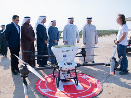 Environment Agency- Abu Dhabi showcases innovative use of drones to plant mangroves in Bahrain | Environment Agency- Abu Dhabi showcases innovative use of drones to plant mangroves in Bahrain