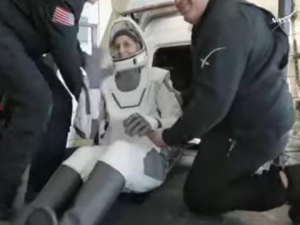 Sunita Williams, NASA's Crew-9 astronauts breathe Earthly air after 9 months, disembark from SpaceX's Dragon | Sunita Williams, NASA's Crew-9 astronauts breathe Earthly air after 9 months, disembark from SpaceX's Dragon Sunita Williams, NASA's Crew-9 astronauts breathe Earthly air after 9 months, disembark from SpaceX's Dragon | Sunita Williams, NASA's Crew-9 astronauts breathe Earthly air after 9 months, disembark from SpaceX's Dragon