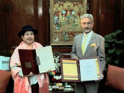 Jaishankar, Bolivia's foreign minister discusses bilateral ties, signs Quick Impact Projects agreement | Jaishankar, Bolivia's foreign minister discusses bilateral ties, signs Quick Impact Projects agreement Jaishankar, Bolivia's foreign minister discusses bilateral ties, signs Quick Impact Projects agreement | Jaishankar, Bolivia's foreign minister discusses bilateral ties, signs Quick Impact Projects agreement