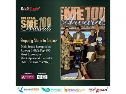 Dial4Trade Recognized Among India's Top 100 Most Innovative and High-Performing Companies for 2025 | Dial4Trade Recognized Among India's Top 100 Most Innovative and High-Performing Companies for 2025 Dial4Trade Recognized Among India's Top 100 Most Innovative and High-Performing Companies for 2025 | Dial4Trade Recognized Among India's Top 100 Most Innovative and High-Performing Companies for 2025