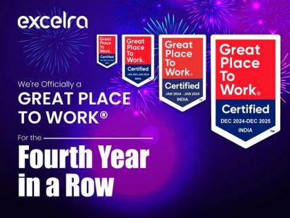 Excelra Achieves Great Place to Work Certification for the Fourth Consecutive Year | Excelra Achieves Great Place to Work Certification for the Fourth Consecutive Year Excelra Achieves Great Place to Work Certification for the Fourth Consecutive Year | Excelra Achieves Great Place to Work Certification for the Fourth Consecutive Year