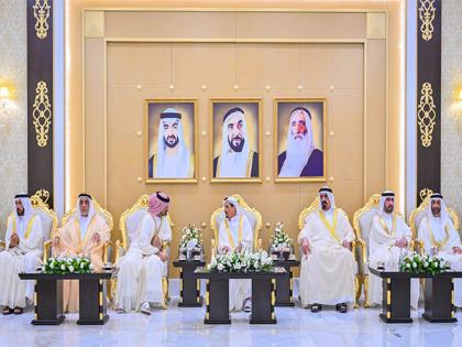 Ajman Ruler, Crown Prince receive Eid Al-Fitr well-wishers | Ajman Ruler, Crown Prince receive Eid Al-Fitr well-wishers