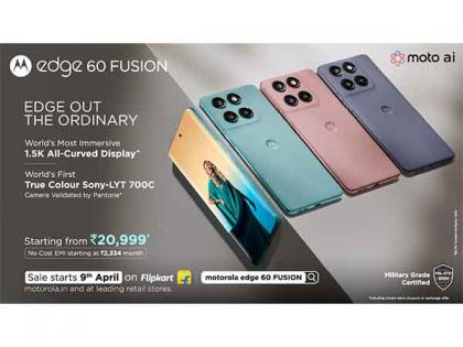Motorola Launches the edge 60 FUSION with World's 1st Super HD True Color* Quad Curved Display with Segment's Best Gen AI Features at Just Rs. 20,999* | Motorola Launches the edge 60 FUSION with World's 1st Super HD True Color* Quad Curved Display with Segment's Best Gen AI Features at Just Rs. 20,999* Motorola Launches the edge 60 FUSION with World's 1st Super HD True Color* Quad Curved Display with Segment's Best Gen AI Features at Just Rs. 20,999* | Motorola Launches the edge 60 FUSION with World's 1st Super HD True Color* Quad Curved Display with Segment's Best Gen AI Features at Just Rs. 20,999*
