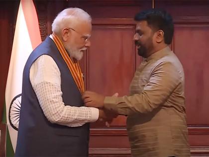 PM Modi thanks Sri Lanka for honouring him with 'Mitra Vibhushana', says 'honour symbolises deep-rooted friendship and historical ties' | PM Modi thanks Sri Lanka for honouring him with 'Mitra Vibhushana', says 'honour symbolises deep-rooted friendship and historical ties' PM Modi thanks Sri Lanka for honouring him with 'Mitra Vibhushana', says 'honour symbolises deep-rooted friendship and historical ties' | PM Modi thanks Sri Lanka for honouring him with 'Mitra Vibhushana', says 'honour symbolises deep-rooted friendship and historical ties'