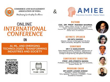 AMIEE Association Announces Global Conference on AI, ML & Tech Innovations for Industry Transformation | AMIEE Association Announces Global Conference on AI, ML & Tech Innovations for Industry Transformation AMIEE Association Announces Global Conference on AI, ML & Tech Innovations for Industry Transformation | AMIEE Association Announces Global Conference on AI, ML & Tech Innovations for Industry Transformation
