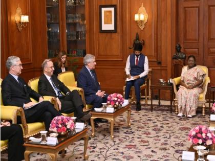 President Droupadi Murmu meets Italy Deputy PM Antonio Tajani at Rashtrapati Bhavan | President Droupadi Murmu meets Italy Deputy PM Antonio Tajani at Rashtrapati Bhavan President Droupadi Murmu meets Italy Deputy PM Antonio Tajani at Rashtrapati Bhavan | President Droupadi Murmu meets Italy Deputy PM Antonio Tajani at Rashtrapati Bhavan