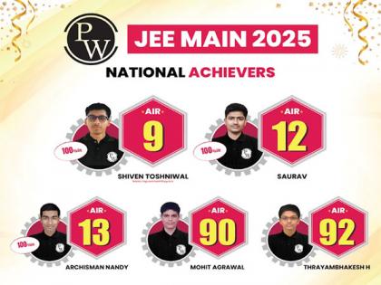 PW Celebrates Student Success in JEE Main 2025, Five students secure spots in National Top Rankers | PW Celebrates Student Success in JEE Main 2025, Five students secure spots in National Top Rankers PW Celebrates Student Success in JEE Main 2025, Five students secure spots in National Top Rankers | PW Celebrates Student Success in JEE Main 2025, Five students secure spots in National Top Rankers