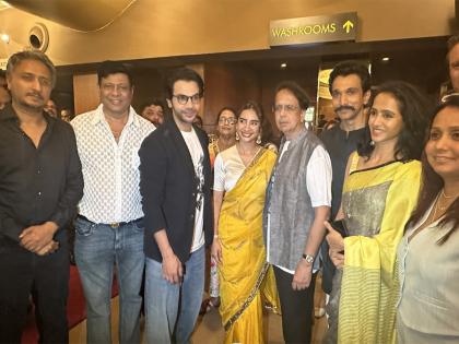 Pratik Gandhi, Patralekhaa attend 'Phule' screening; team wears black badges over Pahalgam terror attack | Pratik Gandhi, Patralekhaa attend 'Phule' screening; team wears black badges over Pahalgam terror attack Pratik Gandhi, Patralekhaa attend 'Phule' screening; team wears black badges over Pahalgam terror attack | Pratik Gandhi, Patralekhaa attend 'Phule' screening; team wears black badges over Pahalgam terror attack