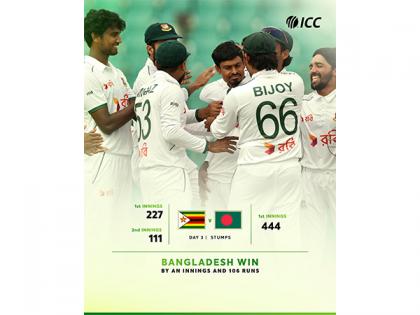 Mehidy's all-round show powers Bangladesh to innings victory over Zimbabwe in 2nd Test | Mehidy's all-round show powers Bangladesh to innings victory over Zimbabwe in 2nd Test