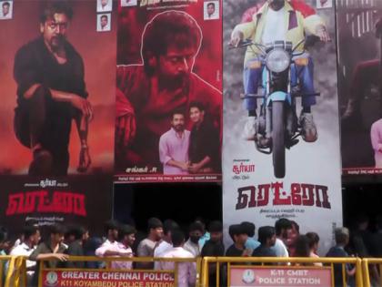 Fans celebrate Suriya starrer 'Retro', Chennai theatres witness huge turnout | Fans celebrate Suriya starrer 'Retro', Chennai theatres witness huge turnout Fans celebrate Suriya starrer 'Retro', Chennai theatres witness huge turnout | Fans celebrate Suriya starrer 'Retro', Chennai theatres witness huge turnout
