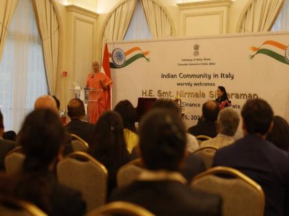 "Indian diaspora is seen as constructive, positive contributor to respective economies where they are": FM Sitharaman in Milan | "Indian diaspora is seen as constructive, positive contributor to respective economies where they are": FM Sitharaman in Milan "Indian diaspora is seen as constructive, positive contributor to respective economies where they are": FM Sitharaman in Milan | "Indian diaspora is seen as constructive, positive contributor to respective economies where they are": FM Sitharaman in Milan
