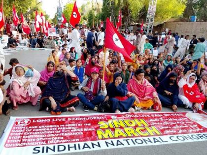 Pakistan: Sindhian National Congress holds march to protest against land grabs, enforced disappearances | Pakistan: Sindhian National Congress holds march to protest against land grabs, enforced disappearances Pakistan: Sindhian National Congress holds march to protest against land grabs, enforced disappearances | Pakistan: Sindhian National Congress holds march to protest against land grabs, enforced disappearances