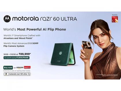 motorola razr 60 ultra- the world's most powerful AI flip phone with a Snapdragon&#174; 8 Elite processor goes on sale at Rs. 89,999* (16GB+512GB) | motorola razr 60 ultra- the world's most powerful AI flip phone with a Snapdragon&#174; 8 Elite processor goes on sale at Rs. 89,999* (16GB+512GB)