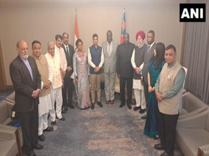All party delegation led by Shiv Sena MP Shrikant Shinde meets Congo President's of Foreign Affairs Berthold Ulungu Ekonda Lukata | All party delegation led by Shiv Sena MP Shrikant Shinde meets Congo President's of Foreign Affairs Berthold Ulungu Ekonda Lukata