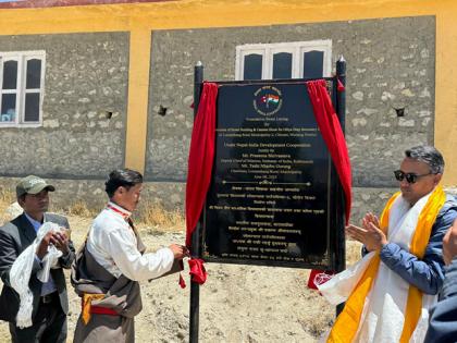 Nepal: Foundation stone laid for hostel, canteen block of school in Mustang to be built with India's assistance | Nepal: Foundation stone laid for hostel, canteen block of school in Mustang to be built with India's assistance