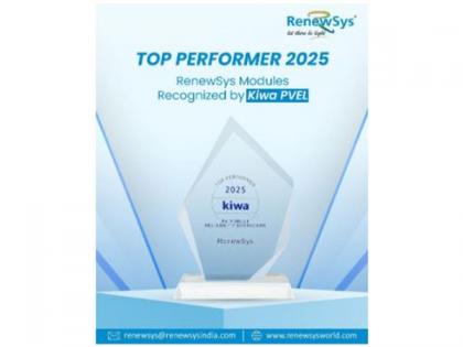 RenewSys Earns Prestigious Kiwa PVEL 'Top Performer' Status for 2025 | RenewSys Earns Prestigious Kiwa PVEL 'Top Performer' Status for 2025