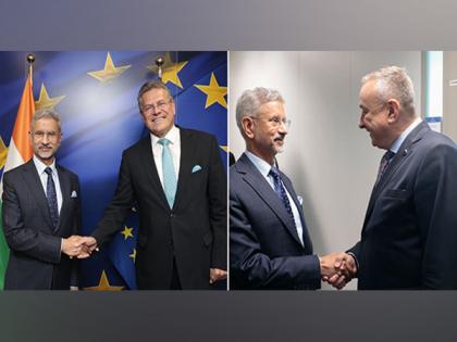 EAM Jaishankar interacts with EU top brass; discusses FTA agreement, IMEC | EAM Jaishankar interacts with EU top brass; discusses FTA agreement, IMEC EAM Jaishankar interacts with EU top brass; discusses FTA agreement, IMEC | EAM Jaishankar interacts with EU top brass; discusses FTA agreement, IMEC