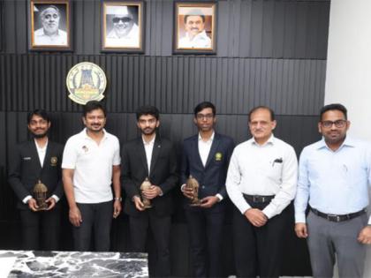 TN Deputy CM Udhayanidhi Stalin honours Gukesh, Praggnanandhaa and Chithambaram for top performances at international chess events | TN Deputy CM Udhayanidhi Stalin honours Gukesh, Praggnanandhaa and Chithambaram for top performances at international chess events TN Deputy CM Udhayanidhi Stalin honours Gukesh, Praggnanandhaa and Chithambaram for top performances at international chess events | TN Deputy CM Udhayanidhi Stalin honours Gukesh, Praggnanandhaa and Chithambaram for top performances at international chess events