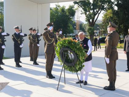 PM Modi pays tribute at Zagreb's Monument to the Homeland | PM Modi pays tribute at Zagreb's Monument to the Homeland PM Modi pays tribute at Zagreb's Monument to the Homeland | PM Modi pays tribute at Zagreb's Monument to the Homeland