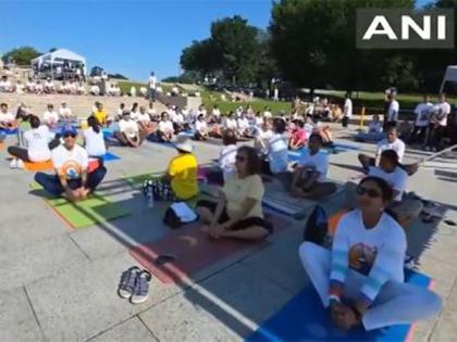 US: Indian embassy hosts Yoga session at Lincoln Memorial; envoy calls it a celebration of India's civilisational heritage | US: Indian embassy hosts Yoga session at Lincoln Memorial; envoy calls it a celebration of India's civilisational heritage US: Indian embassy hosts Yoga session at Lincoln Memorial; envoy calls it a celebration of India's civilisational heritage | US: Indian embassy hosts Yoga session at Lincoln Memorial; envoy calls it a celebration of India's civilisational heritage