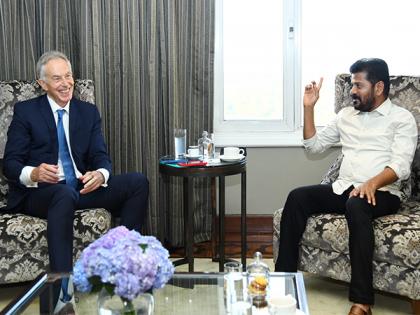 "Delighted to enlist his support to spread Telangana's ambition globally": CM Revanth Reddy after meeting former UK PM Tony Blair | "Delighted to enlist his support to spread Telangana's ambition globally": CM Revanth Reddy after meeting former UK PM Tony Blair "Delighted to enlist his support to spread Telangana's ambition globally": CM Revanth Reddy after meeting former UK PM Tony Blair | "Delighted to enlist his support to spread Telangana's ambition globally": CM Revanth Reddy after meeting former UK PM Tony Blair