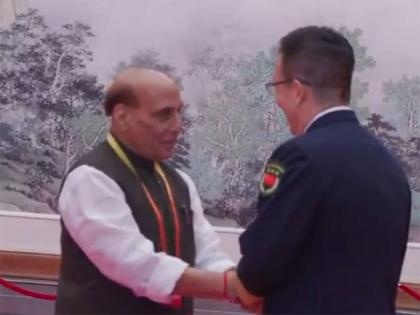 China: Rajnath Singh arrives for SCO Defence Ministers' Meeting in Qingdao | China: Rajnath Singh arrives for SCO Defence Ministers' Meeting in Qingdao China: Rajnath Singh arrives for SCO Defence Ministers' Meeting in Qingdao | China: Rajnath Singh arrives for SCO Defence Ministers' Meeting in Qingdao