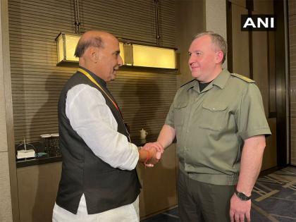 Rajnath Singh meets Belarusian counterpart on sidelines of SCO summit in Qingdao, China | Rajnath Singh meets Belarusian counterpart on sidelines of SCO summit in Qingdao, China Rajnath Singh meets Belarusian counterpart on sidelines of SCO summit in Qingdao, China | Rajnath Singh meets Belarusian counterpart on sidelines of SCO summit in Qingdao, China