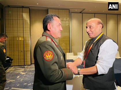 China: Rajnath Singh meets Tajikistan Defence Minister Emomali Sobirzoda on sidelines of SCO meeting | China: Rajnath Singh meets Tajikistan Defence Minister Emomali Sobirzoda on sidelines of SCO meeting China: Rajnath Singh meets Tajikistan Defence Minister Emomali Sobirzoda on sidelines of SCO meeting | China: Rajnath Singh meets Tajikistan Defence Minister Emomali Sobirzoda on sidelines of SCO meeting