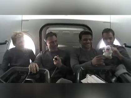 Baby 'Joy' floats with Axiom-4 crew en-route to ISS; Grp Capt Shukla says swan mascot symbolises wisdom, grace | Baby 'Joy' floats with Axiom-4 crew en-route to ISS; Grp Capt Shukla says swan mascot symbolises wisdom, grace