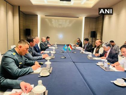 Rajnath Singh meets Kazakhstan counterpart on sidelines of SCO defence ministers' meet | Rajnath Singh meets Kazakhstan counterpart on sidelines of SCO defence ministers' meet Rajnath Singh meets Kazakhstan counterpart on sidelines of SCO defence ministers' meet | Rajnath Singh meets Kazakhstan counterpart on sidelines of SCO defence ministers' meet