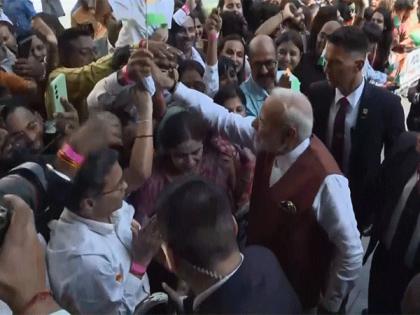 PM Modi received by Ghana President on arrival in Accra, receives warm welcome from members of Indian diaspora | PM Modi received by Ghana President on arrival in Accra, receives warm welcome from members of Indian diaspora
