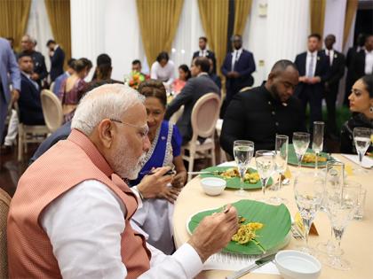PM Modi attends dinner hosted by Trinidad and Tobago counterpart Kamla Persad-Bissessar | PM Modi attends dinner hosted by Trinidad and Tobago counterpart Kamla Persad-Bissessar PM Modi attends dinner hosted by Trinidad and Tobago counterpart Kamla Persad-Bissessar | PM Modi attends dinner hosted by Trinidad and Tobago counterpart Kamla Persad-Bissessar
