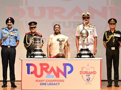 President of India unveils Trophies of Durand Cup Tournament | President of India unveils Trophies of Durand Cup Tournament President of India unveils Trophies of Durand Cup Tournament | President of India unveils Trophies of Durand Cup Tournament