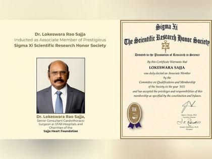 Renowned Indian Cardiac Surgeon Dr. Lokeswara Rao Sajja Inducted as Associate Member of Prestigious Sigma Xi Scientific Research Honor Society | Renowned Indian Cardiac Surgeon Dr. Lokeswara Rao Sajja Inducted as Associate Member of Prestigious Sigma Xi Scientific Research Honor Society Renowned Indian Cardiac Surgeon Dr. Lokeswara Rao Sajja Inducted as Associate Member of Prestigious Sigma Xi Scientific Research Honor Society | Renowned Indian Cardiac Surgeon Dr. Lokeswara Rao Sajja Inducted as Associate Member of Prestigious Sigma Xi Scientific Research Honor Society