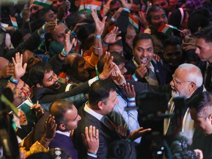 PM Modi receives warm welcome from Indian diaspora in Namibia, lauds their deep cultural connection to India | PM Modi receives warm welcome from Indian diaspora in Namibia, lauds their deep cultural connection to India