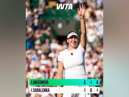 Anisimova downs Sabalenka, reaches maiden Wimbledon final | Anisimova downs Sabalenka, reaches maiden Wimbledon final